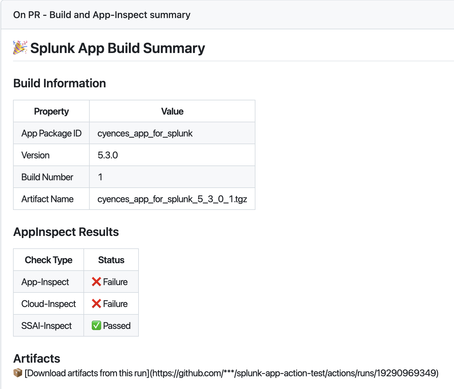 GitHub Job Summary Screenshot V5